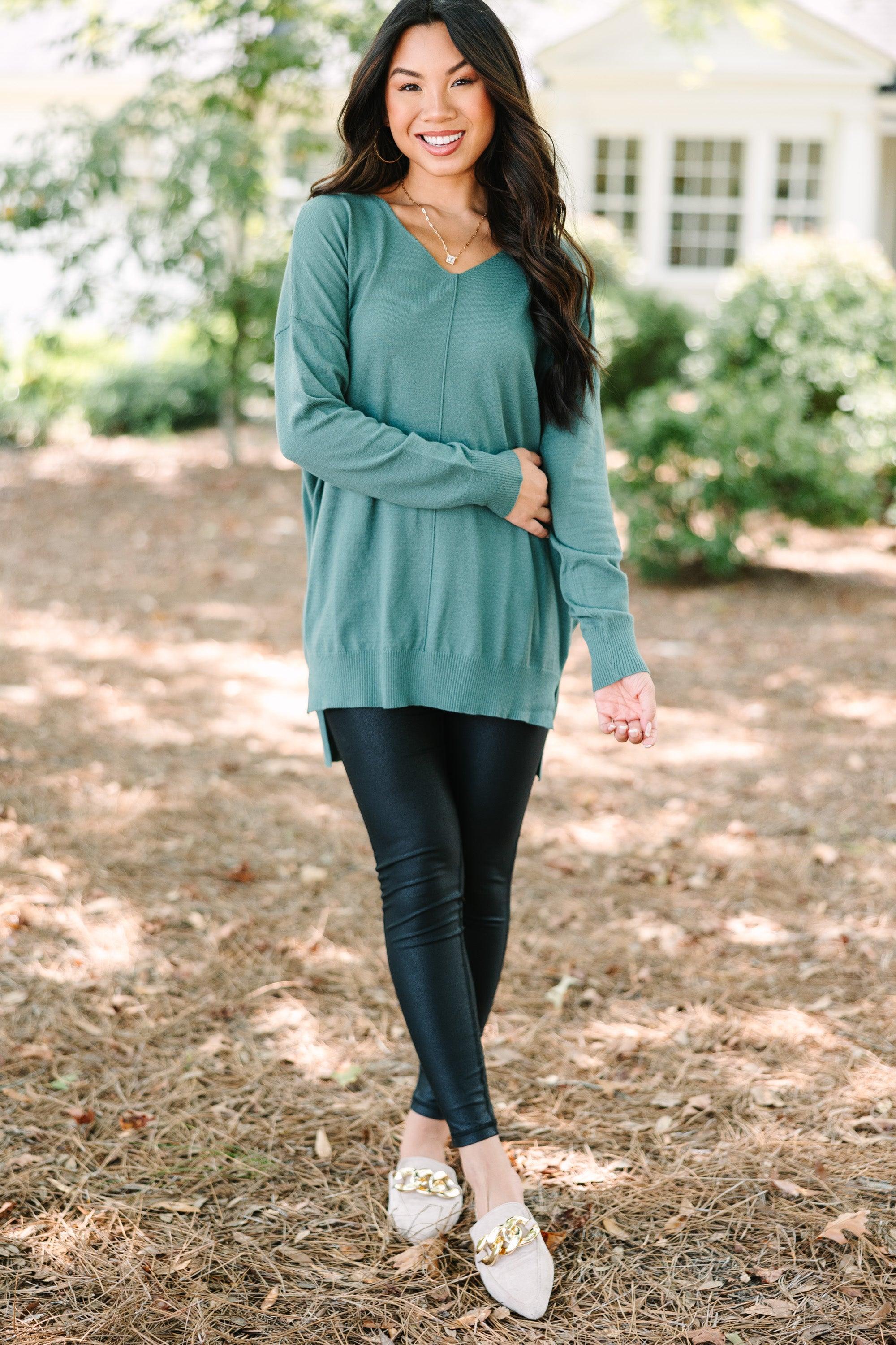 Get To Know You Sage Green Tunic Female Product Image