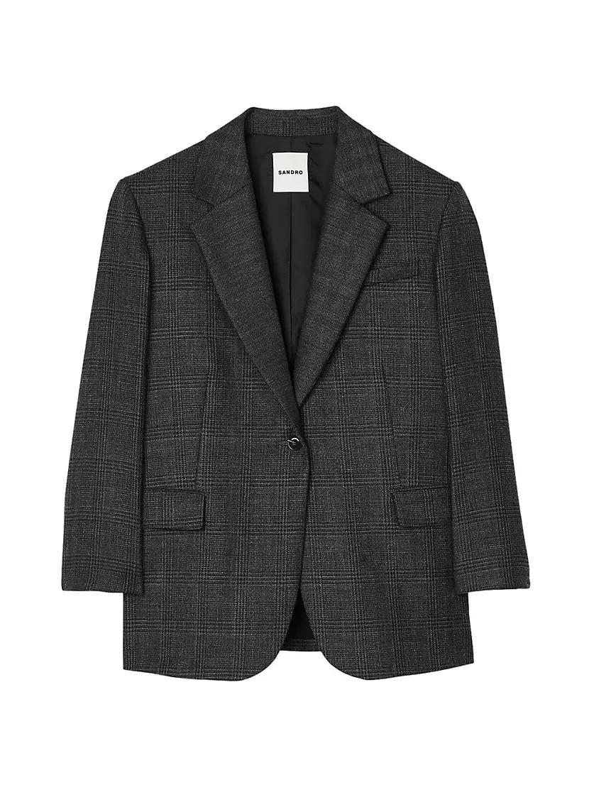 Checked Suit Jacket Product Image