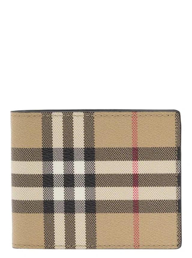 Beige Check Wallet Product Image