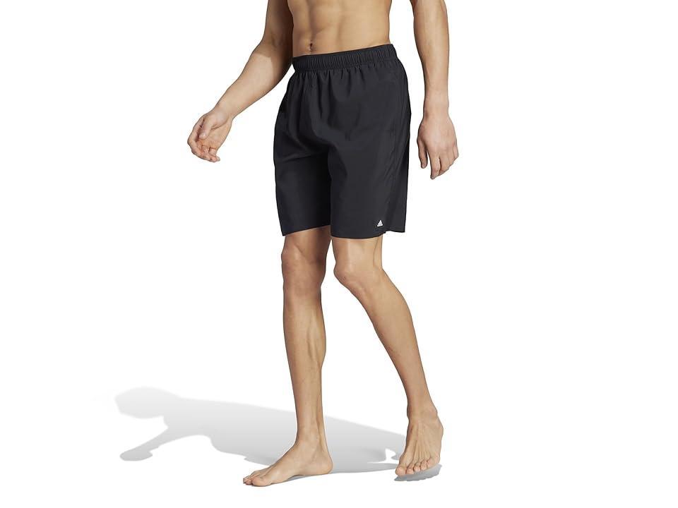 adidas Solid CLX Classic-Length Swim Shorts Lucid Lemon) Men's Swimwear Product Image