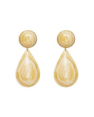 Lele Sadoughi Gold Plated Large Dome Teardrop Earrings Product Image