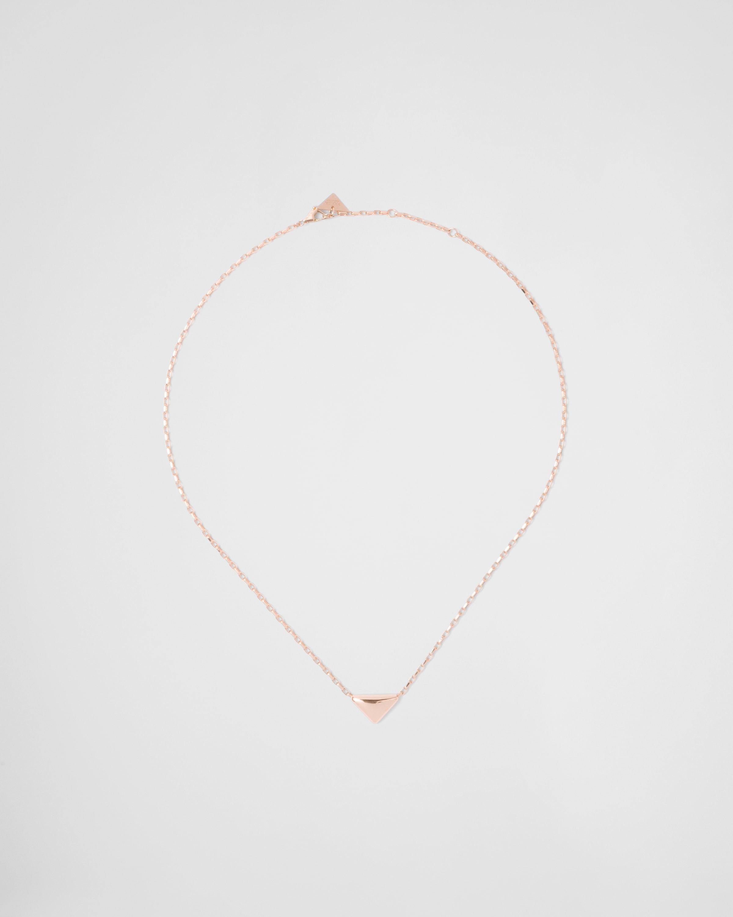 Eternal Gold necklace in pink gold with mini triangle pendant Product Image