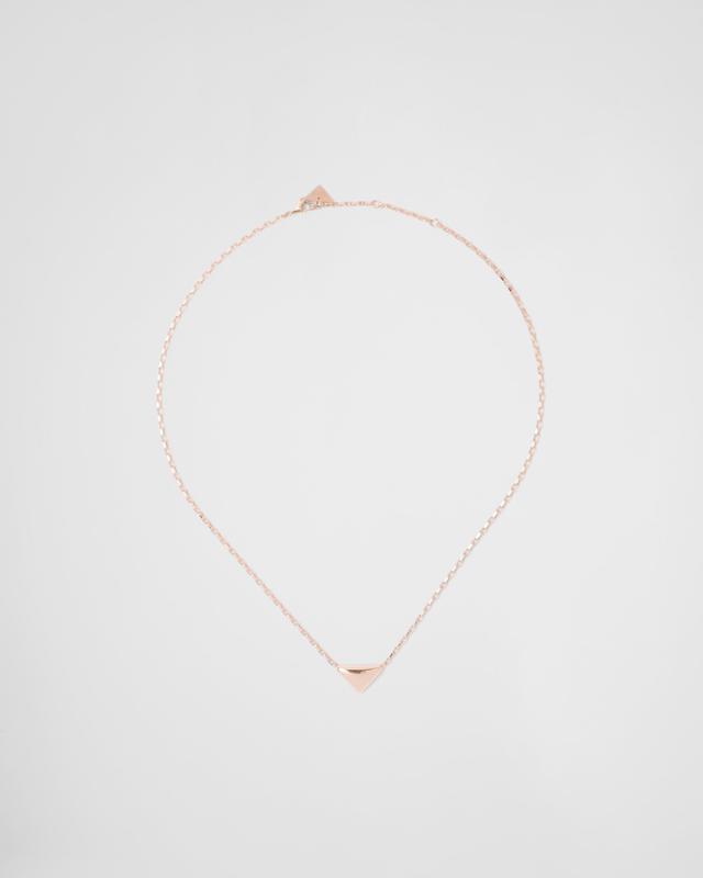 Eternal Gold necklace in pink gold with mini triangle pendant Product Image