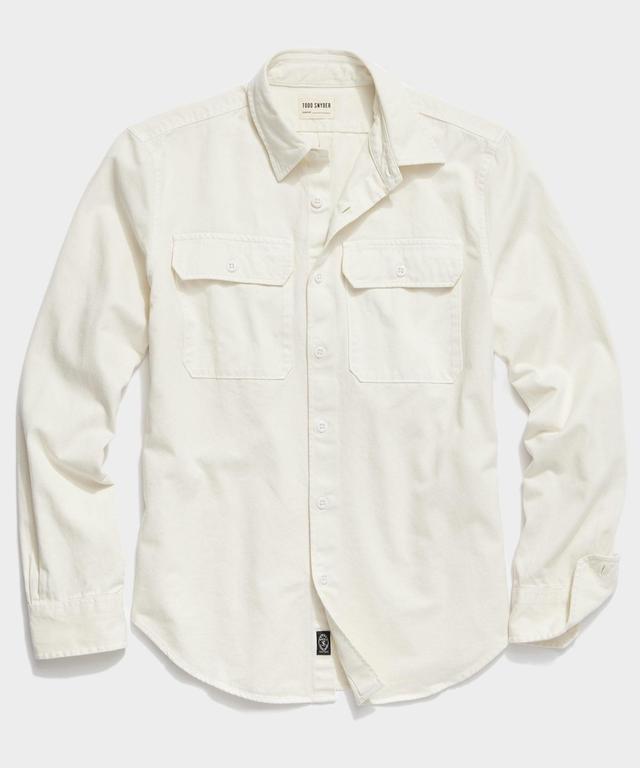 Two Pocket Utility Long Sleeve Shirt In Bisque Product Image