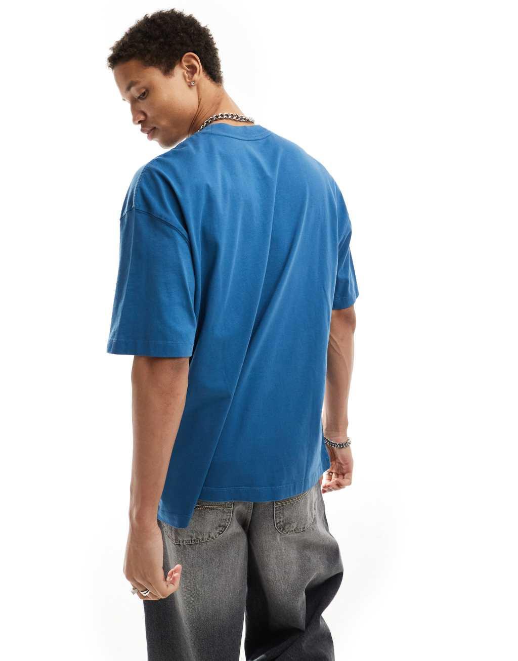 AllSaints Subverse oversized T-shirt in blue Product Image