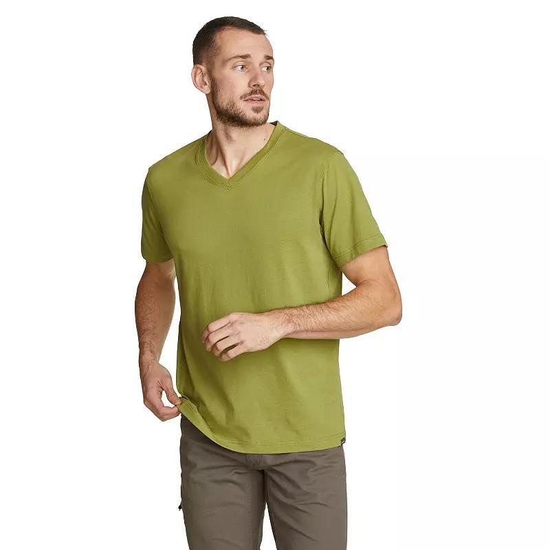 Mens Eddie Bauer Legend Short Sleeve V-Neck Tee Dark Grey Heather Product Image