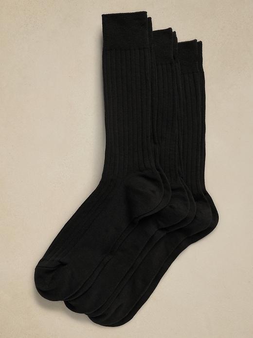 Ribbed Dress Socks (3 pack) Product Image