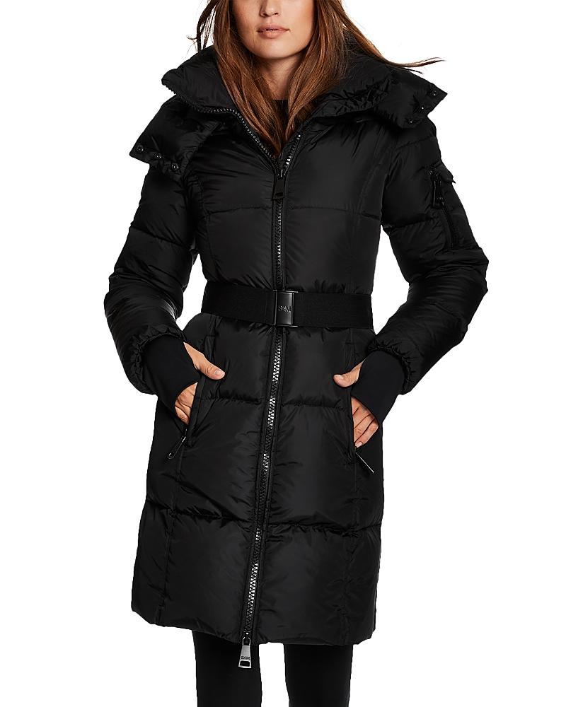 Sam. Noho Belted Hooded Long Puffer Coat Product Image