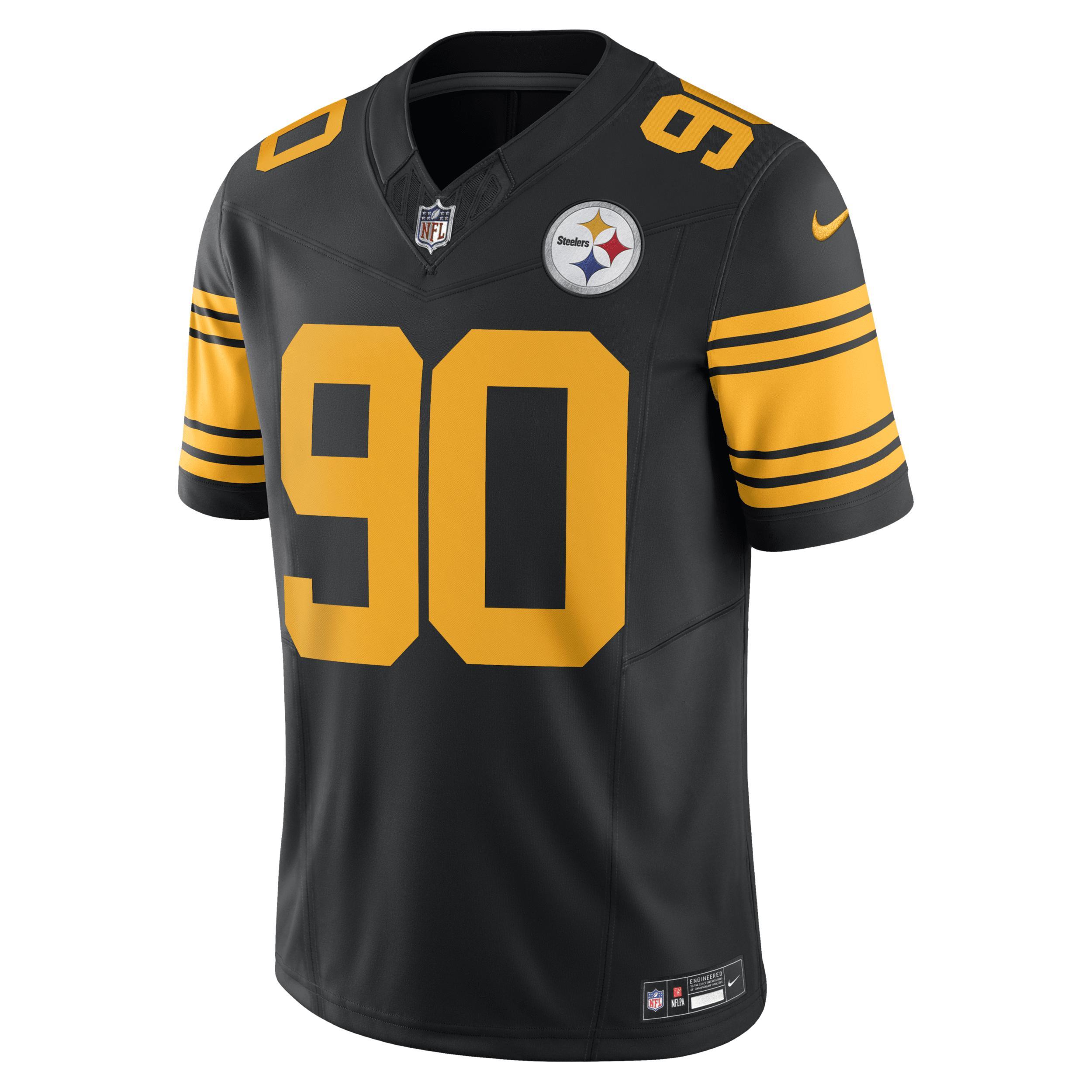 Mens Nike T.J. Watt Pittsburgh Steelers Vapor F.U.S.E. Limited Alternate 2 Jersey Product Image