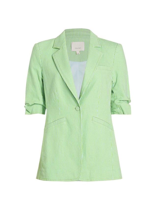 Womens Khloe Striped Stretch Denim Blazer Product Image