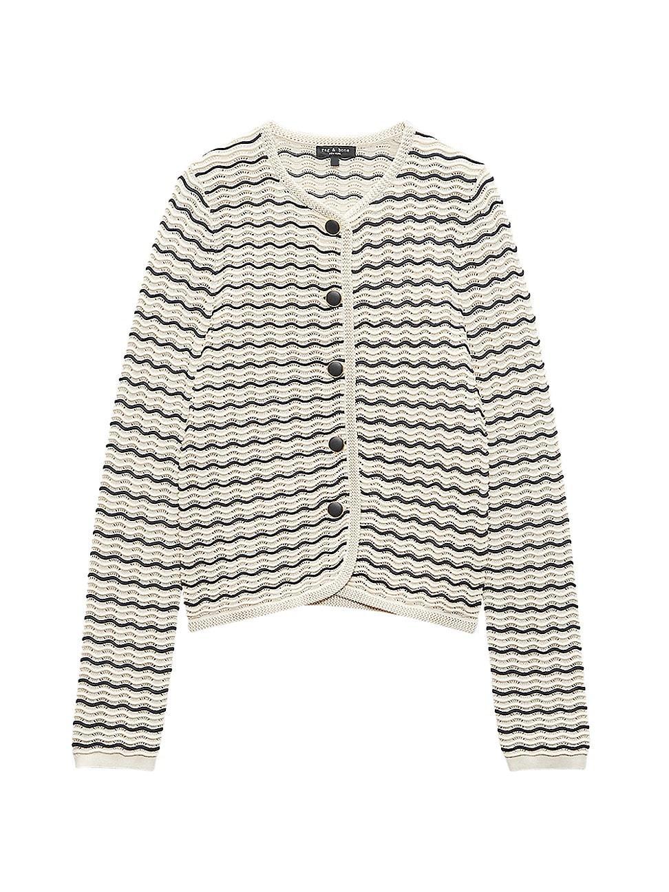 Womens Elisa Wavy Striped Cardigan Product Image