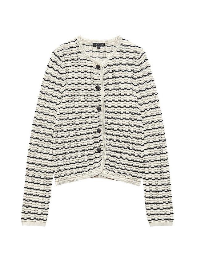 Womens Elisa Wavy Striped Cardigan Product Image