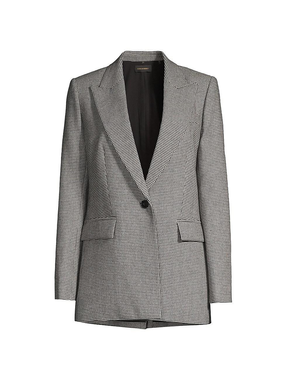 Womens Hannah Houndstooth Wool-Blend Jacket Product Image