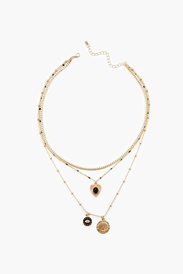 Layered Evil Eye Charm Necklace | Forever 21 Product Image