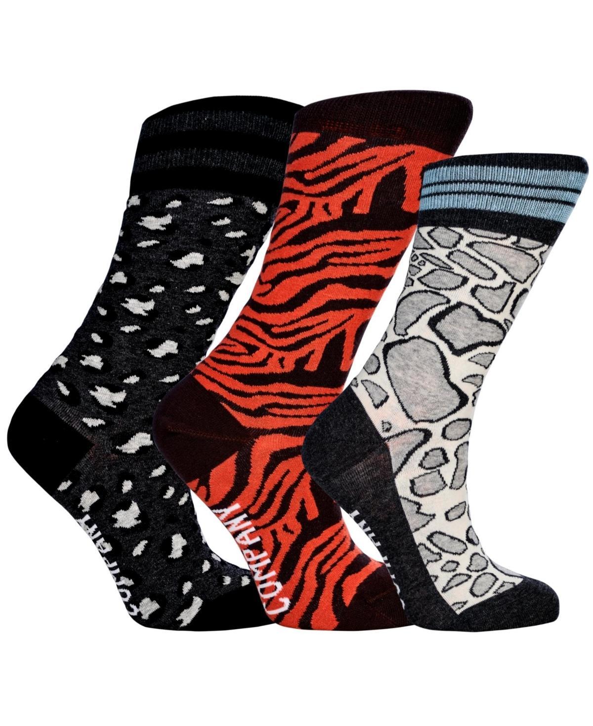 Love Sock Company Womens Wild Cats Bundle of Cotton, Seamless Toe Premium Colorful Animal Print Patterned Crew Socks, Pack of 3 Product Image