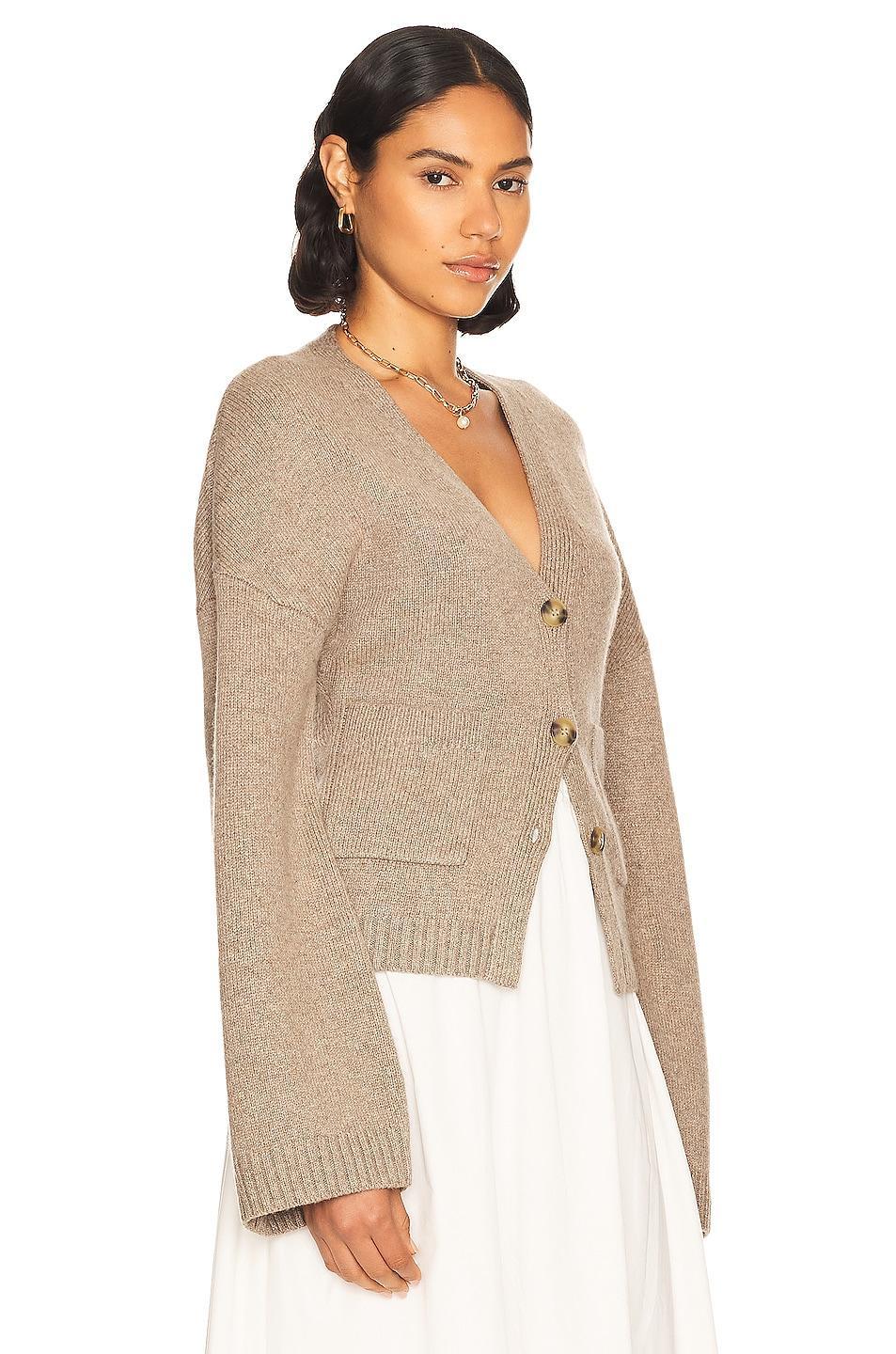 Helsa Sanna Cardigan in Heather Grey - Grey. Size M (also in L, XL). Product Image