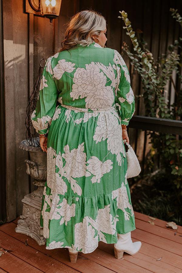 Bistro Bound Floral Midi in Green Curves Product Image