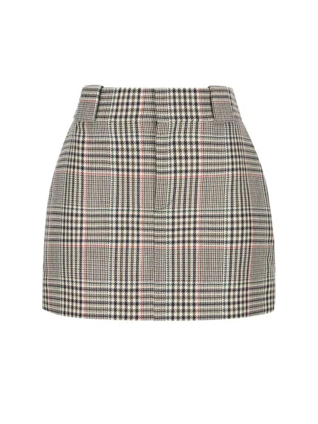 Plaid Mini Skirt In Multi Product Image