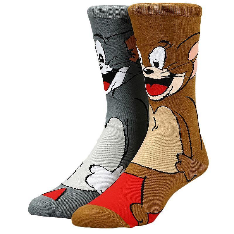 Mens Tom And Jerry Crew Socks Product Image