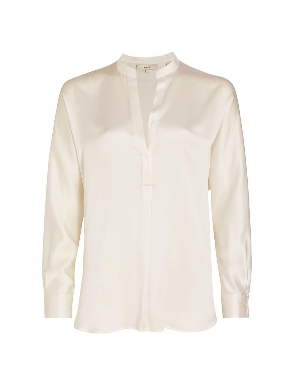 Womens Silk Long-Sleeve Blouse product image