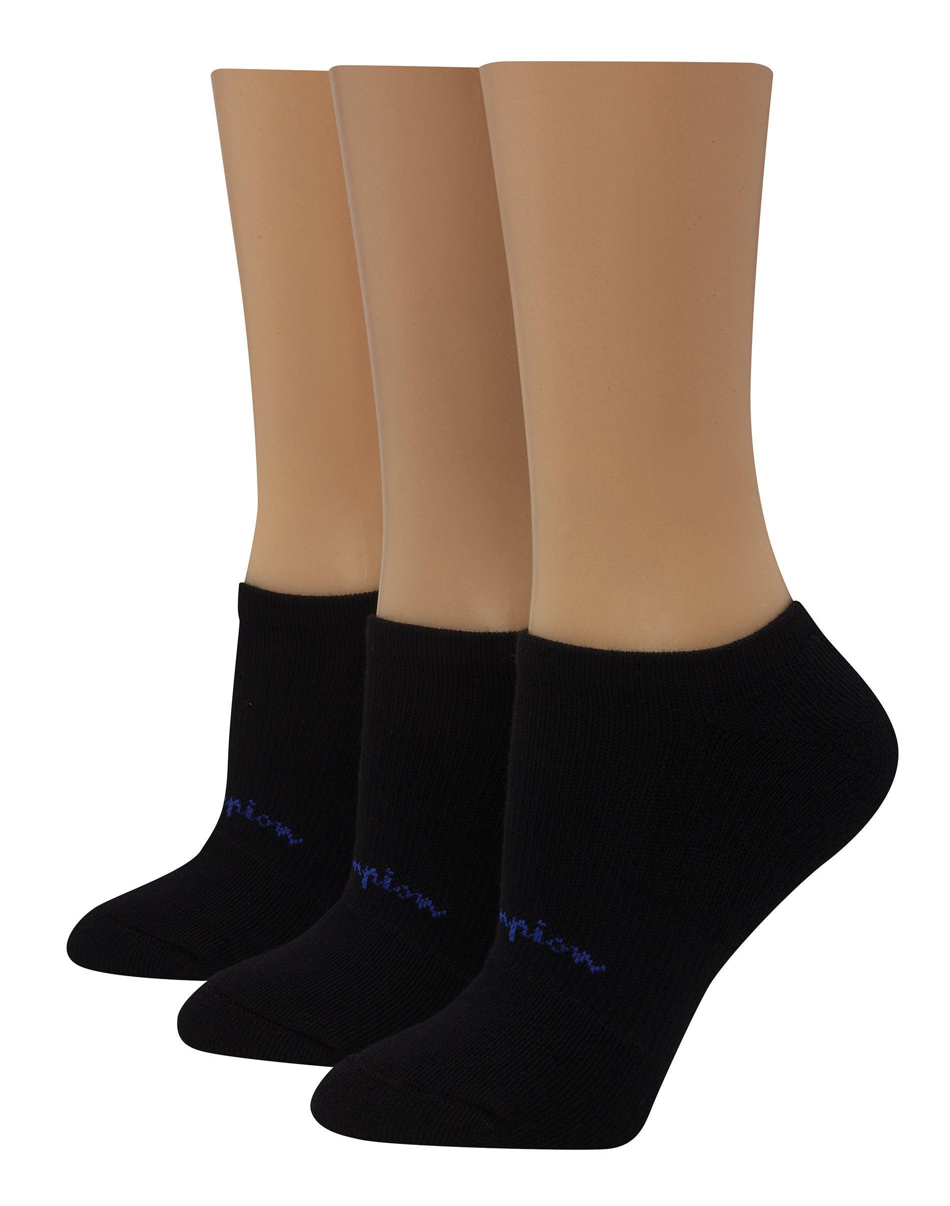 Champion Womens Compression No-Show Socks, 3-pairs White 5-9 Product Image