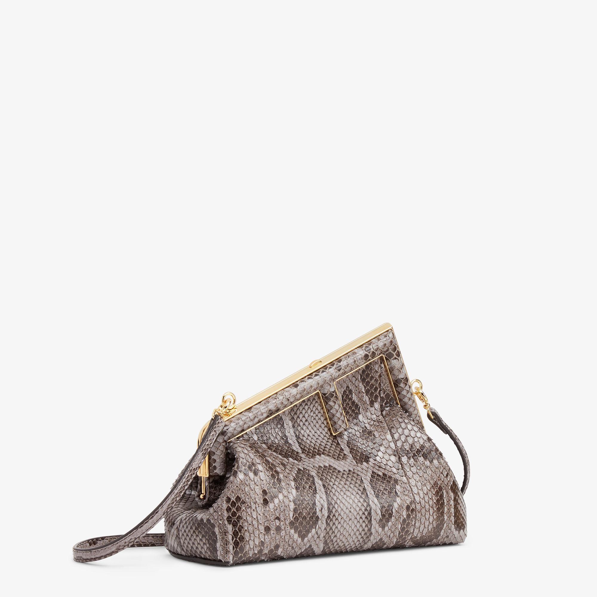 Fendi First SmallDark gray python leather bag Product Image