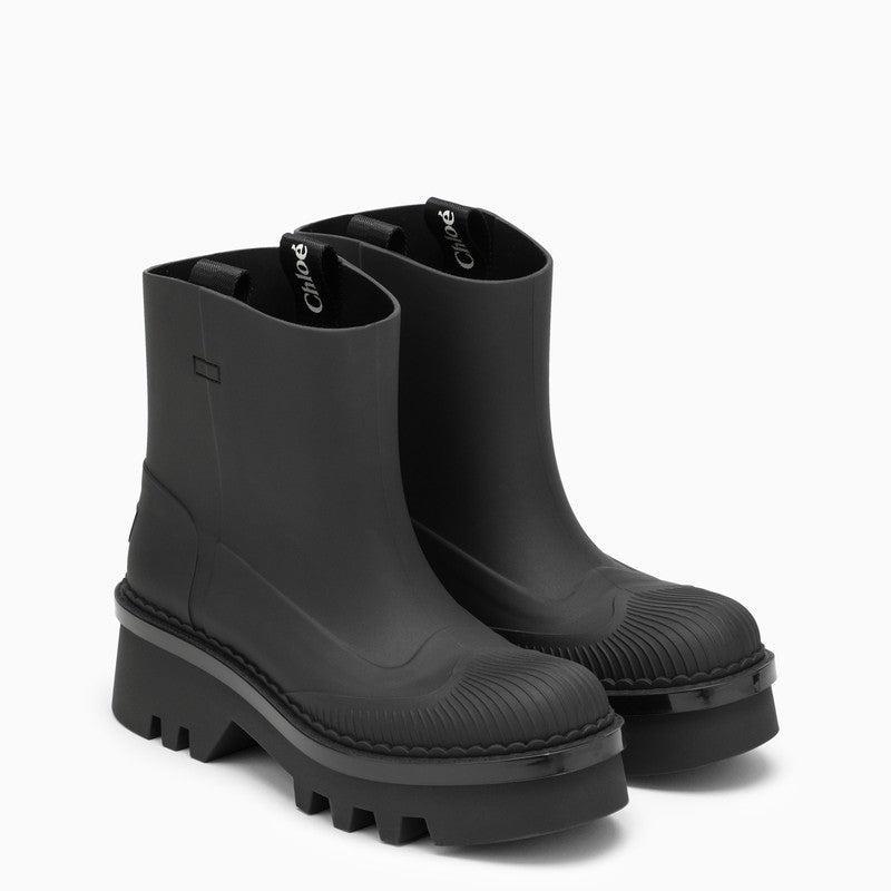 Rubber Raina Ankle Boots In Black Product Image