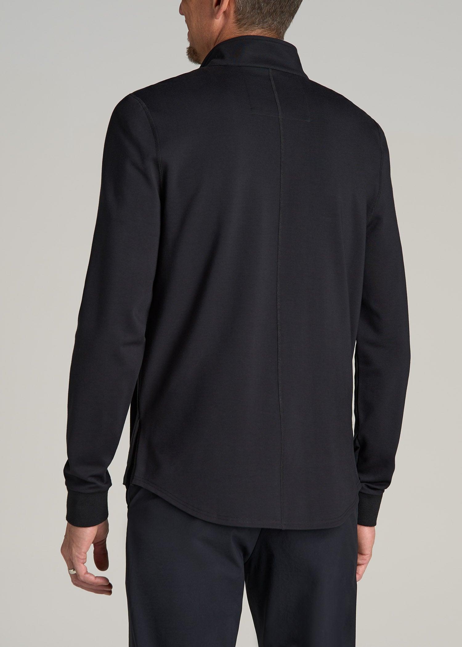 Fairway Popover Tall Men's Sweatshirt in Black Product Image