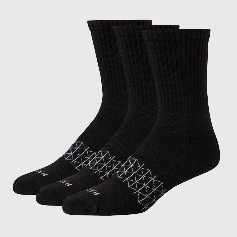 Hanes Premium Mens 3pk Absolute Active Crew Socks 6-12 Product Image