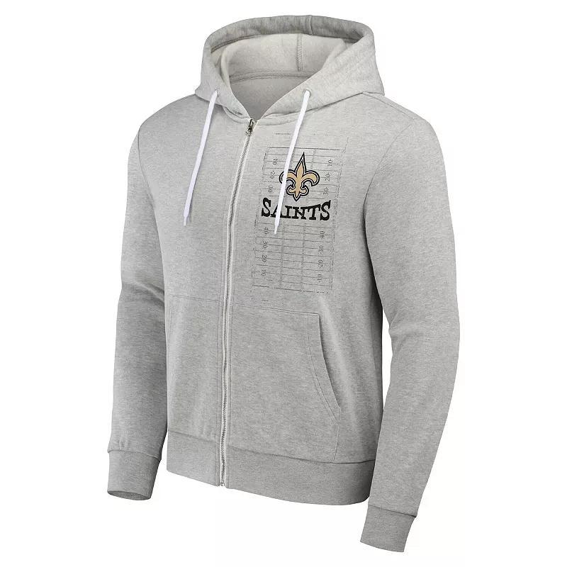 Mens NFL x Darius Rucker Collection by Fanatics Heather Gray New Orleans Saints Domestic Full-Zip Hoodie Product Image