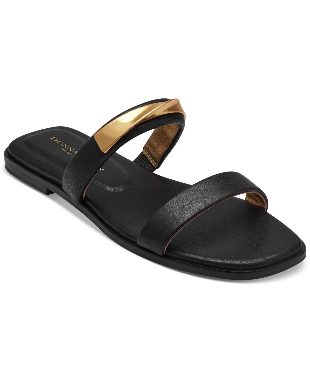 Donna Karan Womens Harmoni Double Band Slide Flat Sandals product image