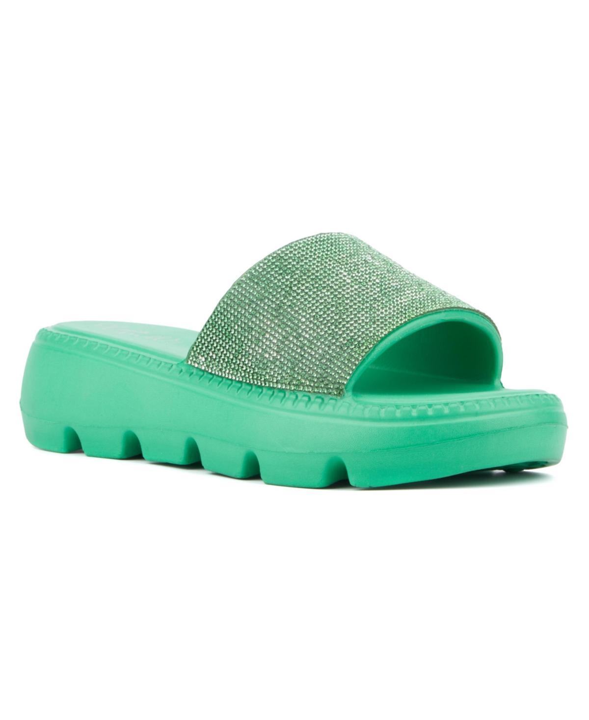 Olivia Miller Womens Glitter Gaze Slide Sandals Product Image