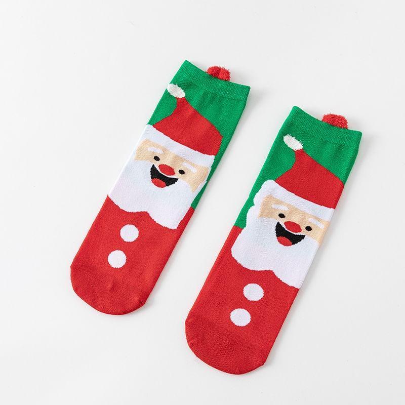 Christmas Cartoon Print Socks Product Image