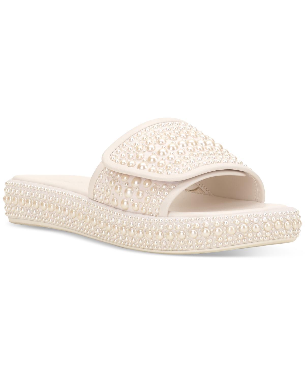 I.n.c. International Concepts Womens Rayley Slip-On Embellished Pool Slide Sandals, Created for Macys Product Image