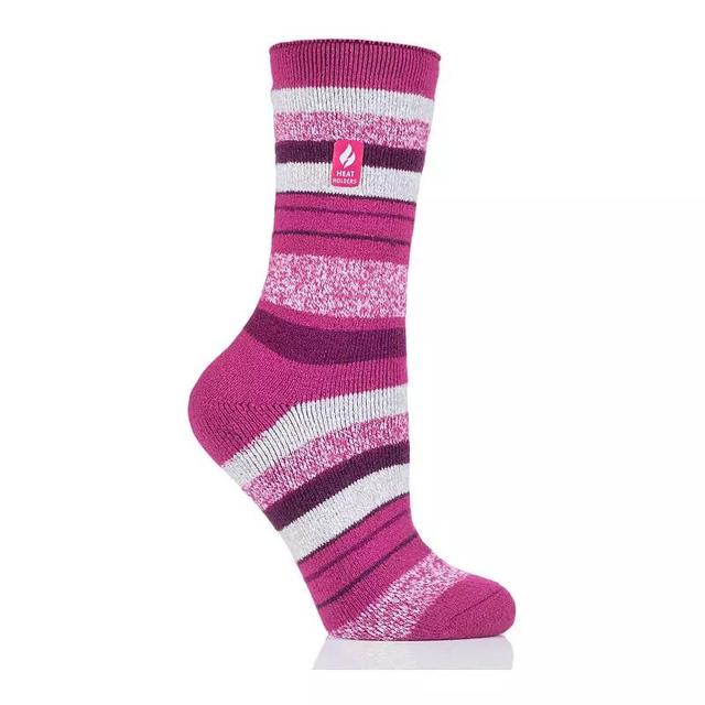 Womens Heat Holders Lite 5X Warmer Striped Midweight Thermal Socks Product Image