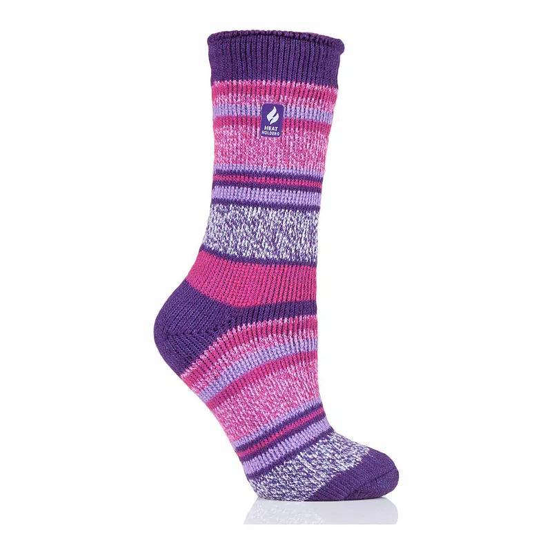 Womens Heat Holders Original 7x Warmer Stripe Crew Socks Product Image