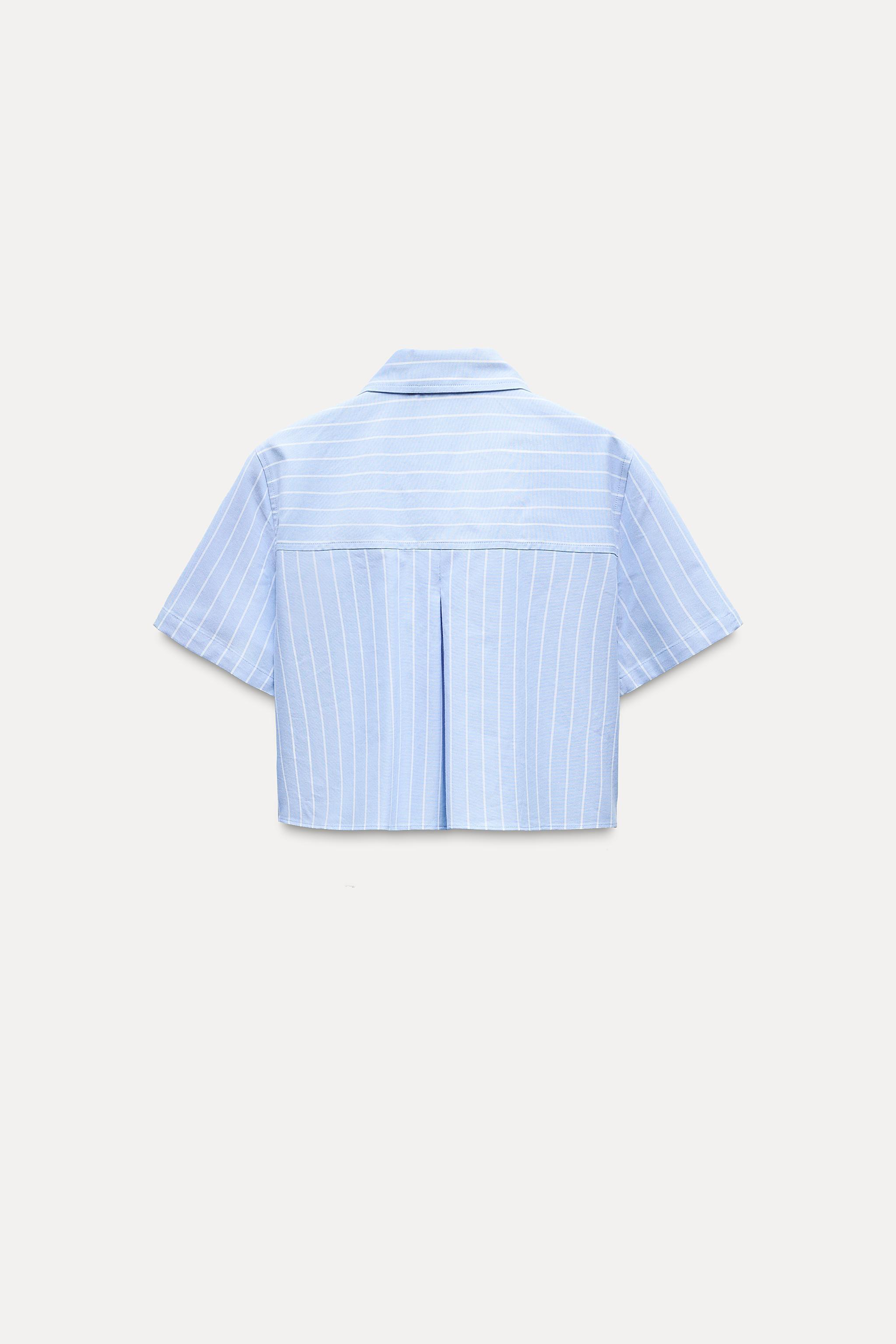 SHORT STRIPED OXFORD SHIRT Product Image