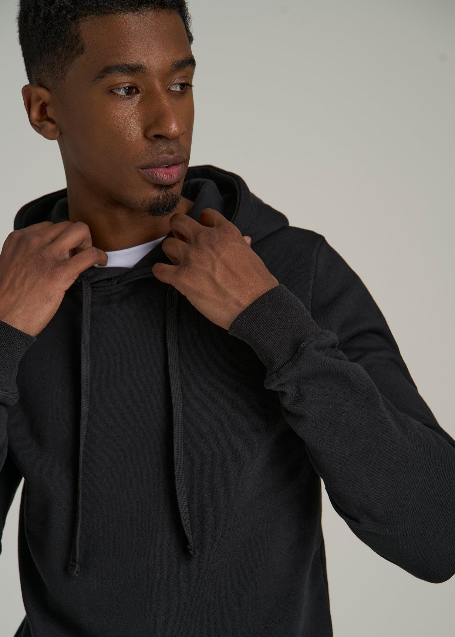 Wearever 2.0 Fleece Hoodie for Tall Men in Black Product Image