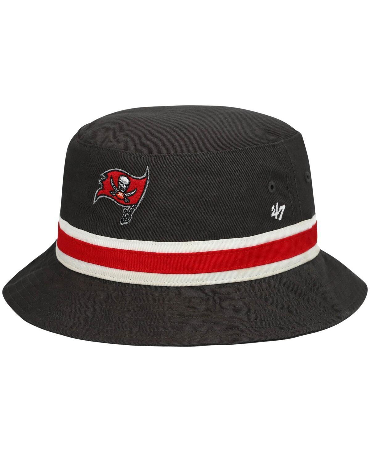 Mens 47 Graphite Tampa Bay Buccaneers Striped Bucket Hat Product Image