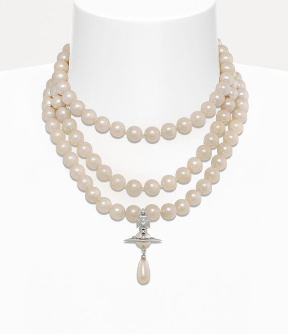 Three Row Pearl Drop Choker Product Image