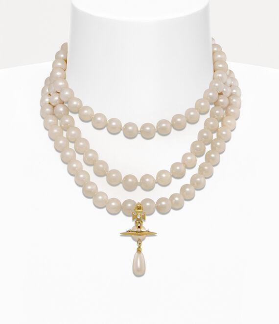 Three Row Pearl Drop Choker Product Image