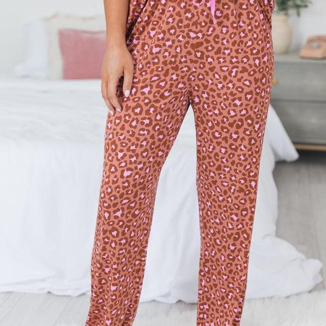 Under The Stars In Pink Catwalk Couture Bamboo Pajama Pants Product Image