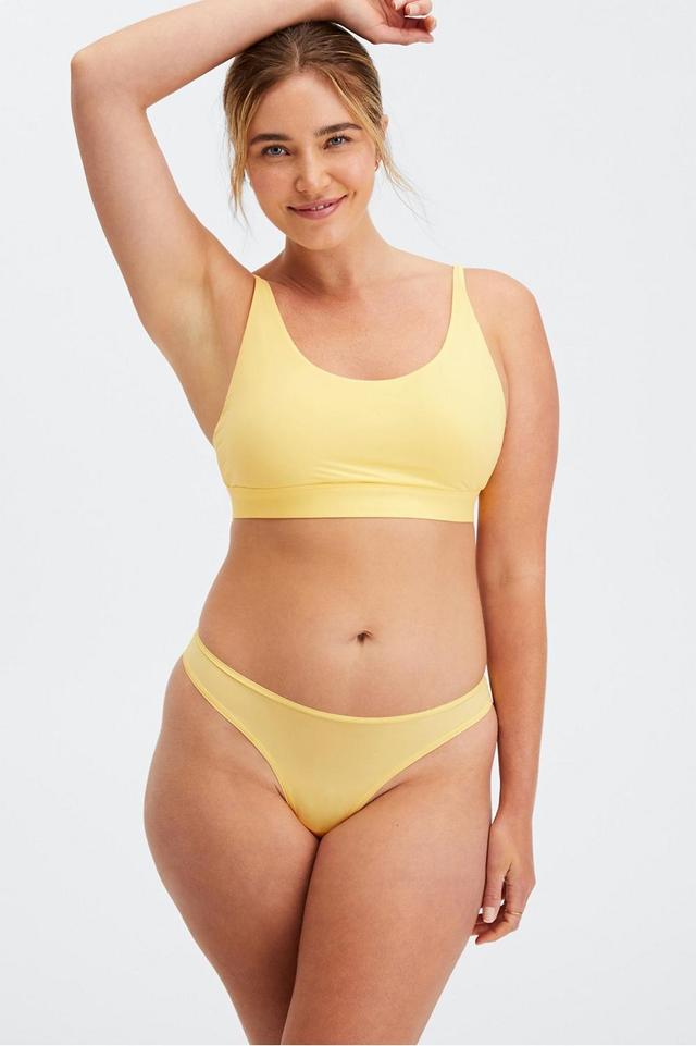 Fabletics Fine Touch Thong Womens yellow plus Size 1X Product Image