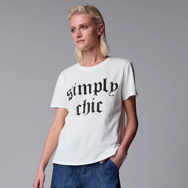 Womens Simply Vera Vera Wang Relaxed Graphic Tee Product Image