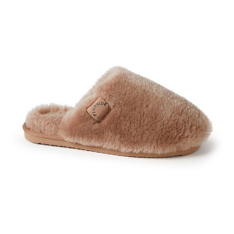 Dearfoams Fireside Shelly Beach Scuff Womens Slippers Brown Product Image