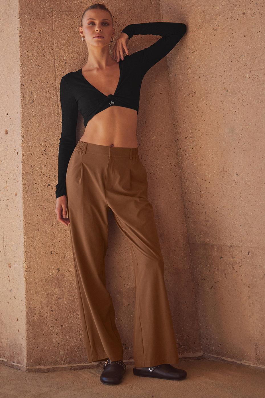 High-Waist Pursuit Trouser - Cinnamon Brown Female Product Image