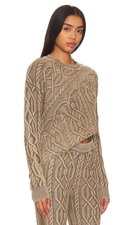 SER.O.YA Orchis Sweater in Tan. Size L/XL, XXS/XS. Product Image