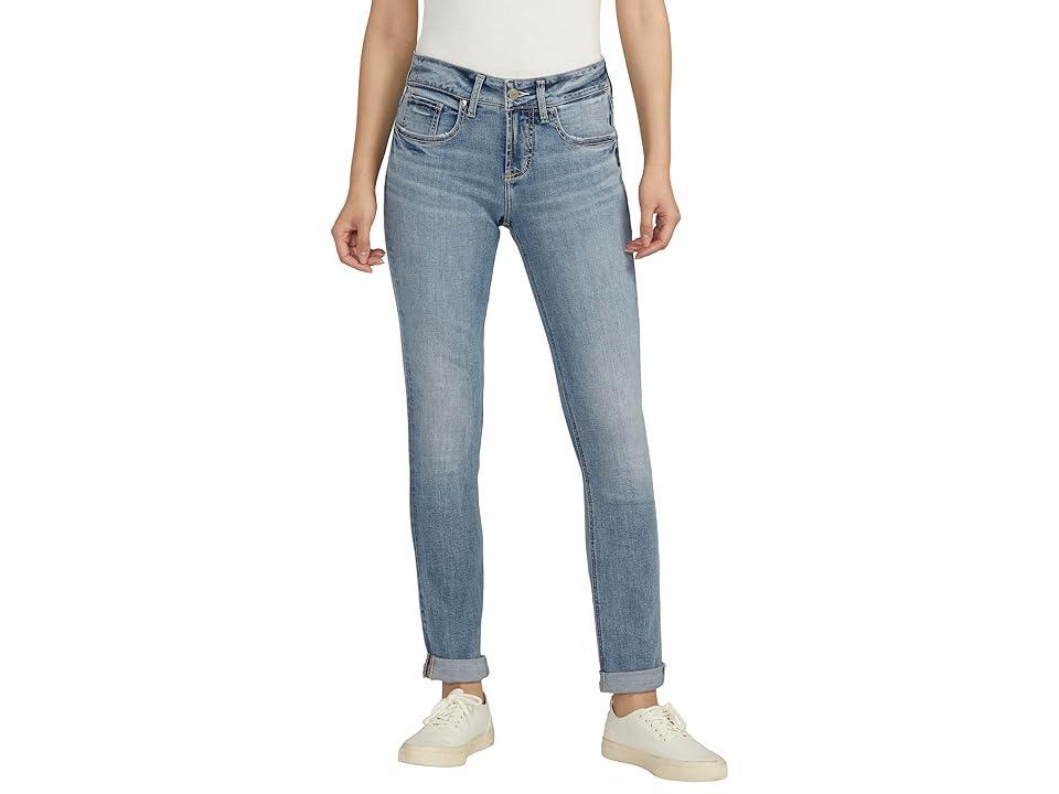 Silver Jeans Co. Womens Girlfriend Mid Rise Slim Leg Jeans Product Image