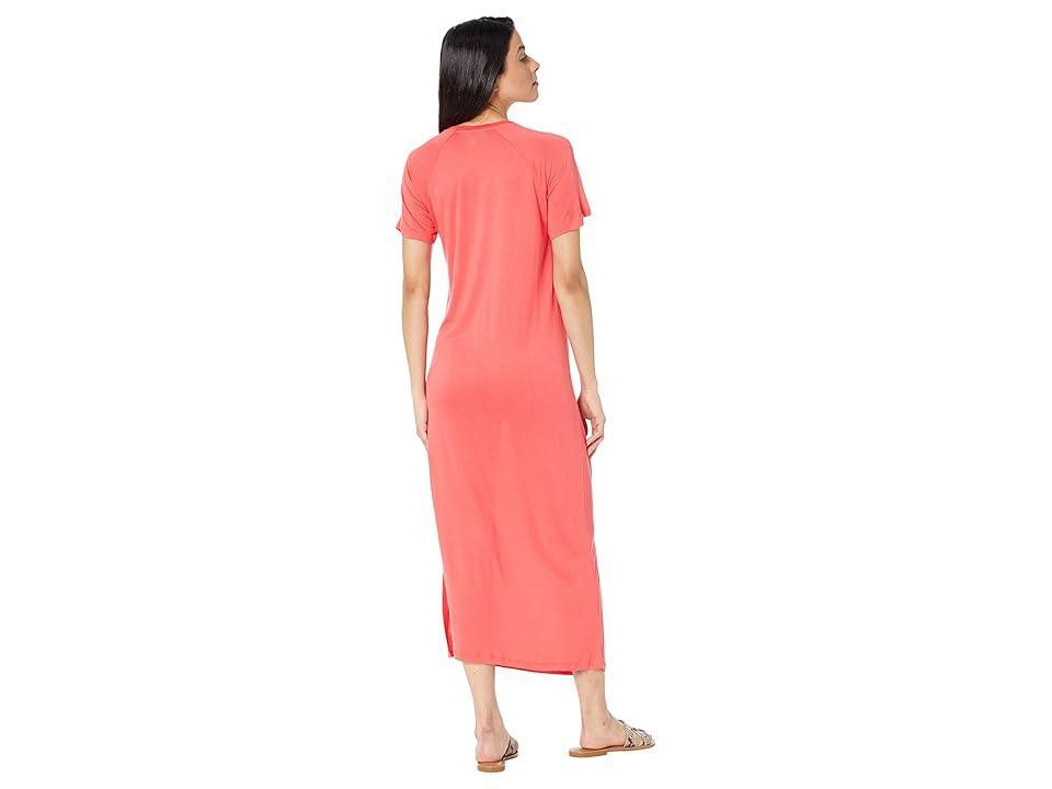 MICHAEL Michael Kors Lace-Up T-Shirt Dress (Sangria) Women's Dress Product Image