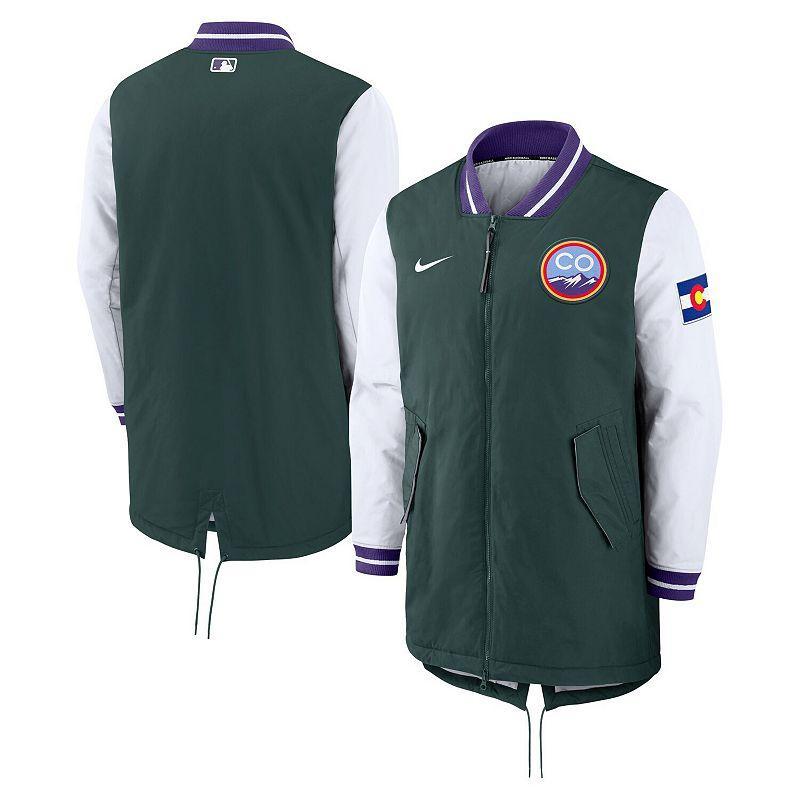 Mens Nike Colorado Rockies Authentic Collection 2022 City Connect Full-Zip Dugout Jacket Product Image